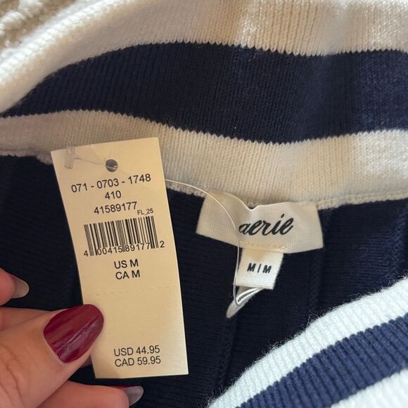 Aerie Dark Blue Pleated Mini Skirt - Picture 2 of 7